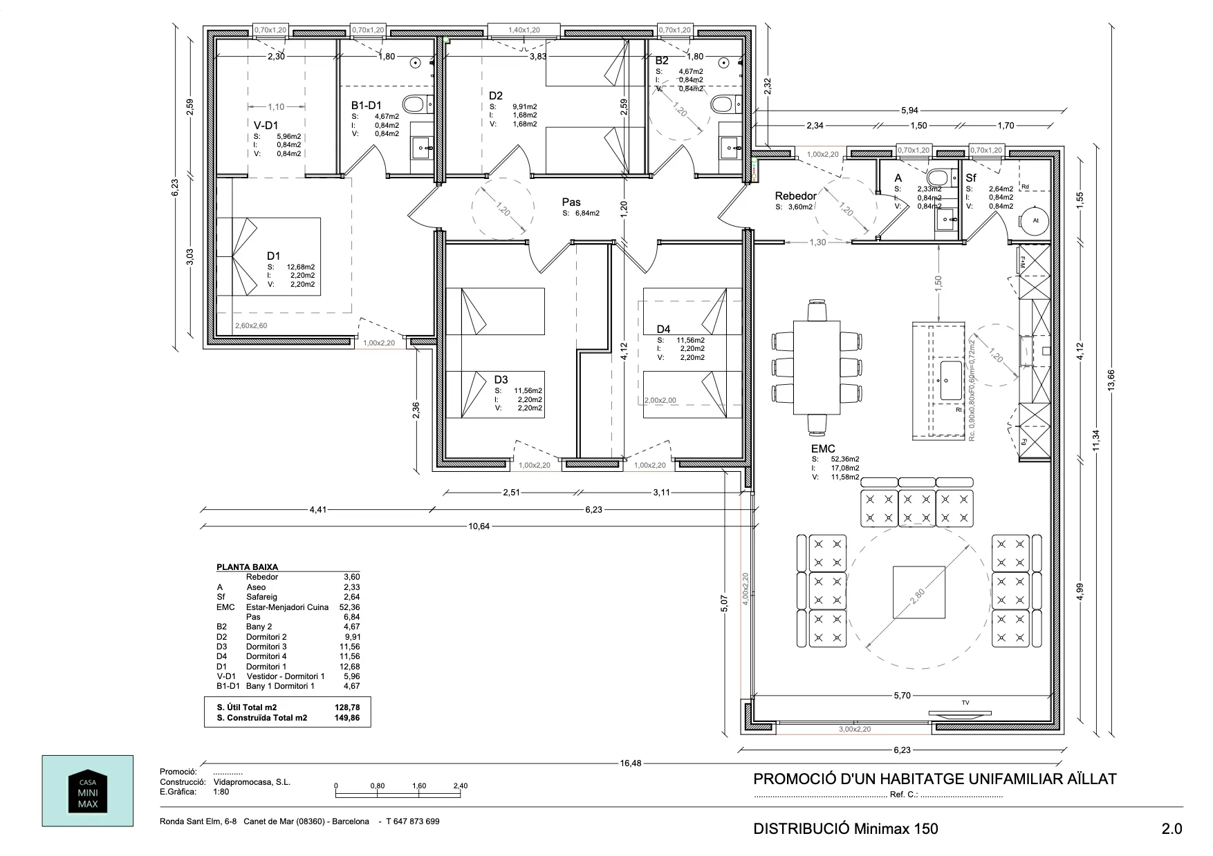 Planol Minimax - 150 m²